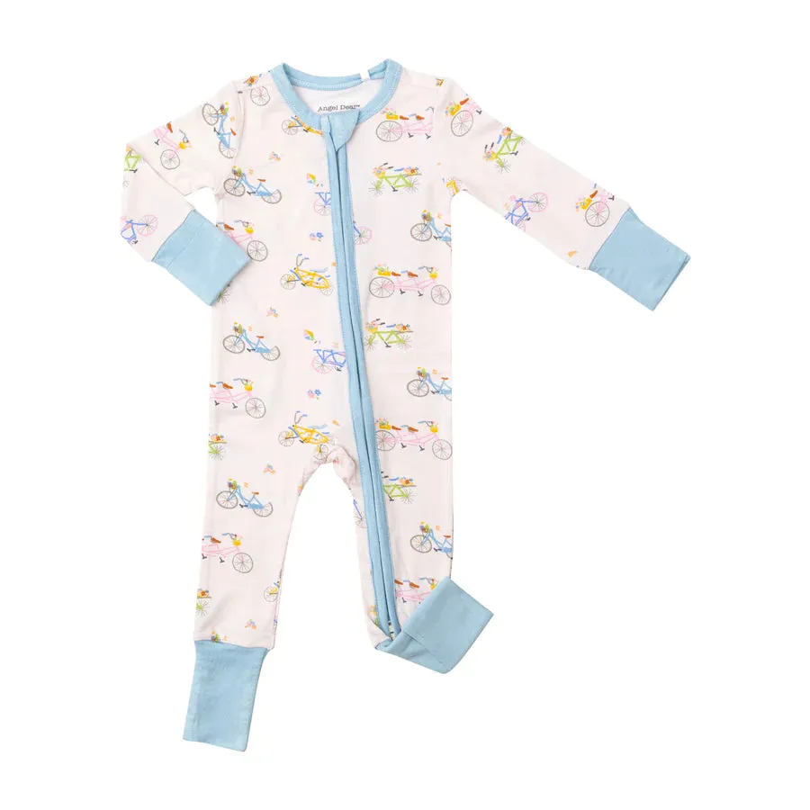 Angel Dear Pink Bike Zipper Romper