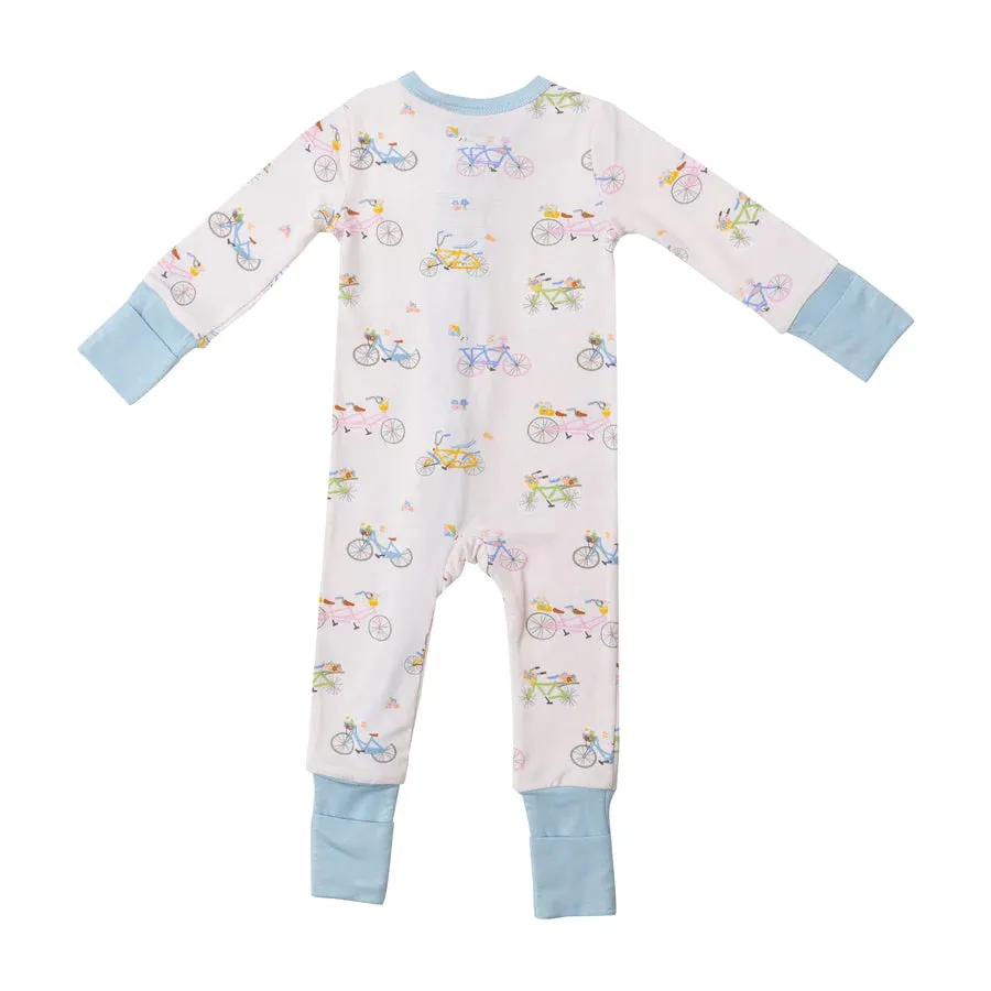 Angel Dear Pink Bike Zipper Romper
