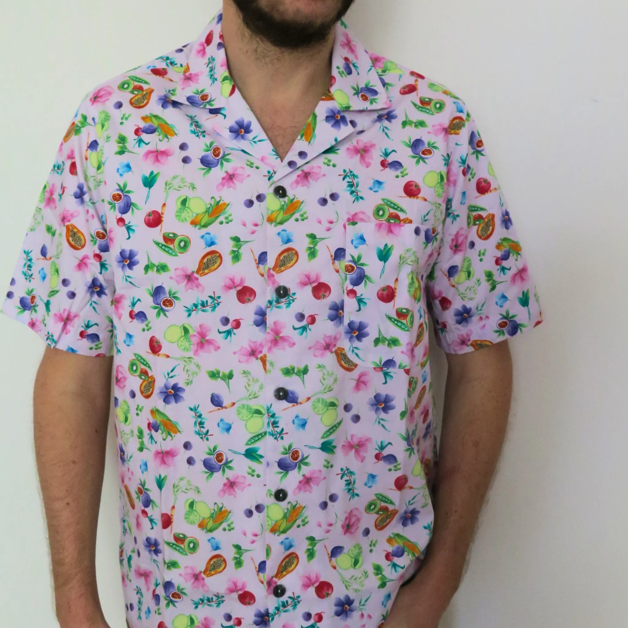 Bowling 4 - shirt in cotton, bowling collar, relaxed fit