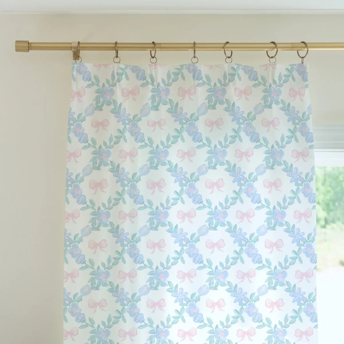 Curtain Panel | Floral Bows