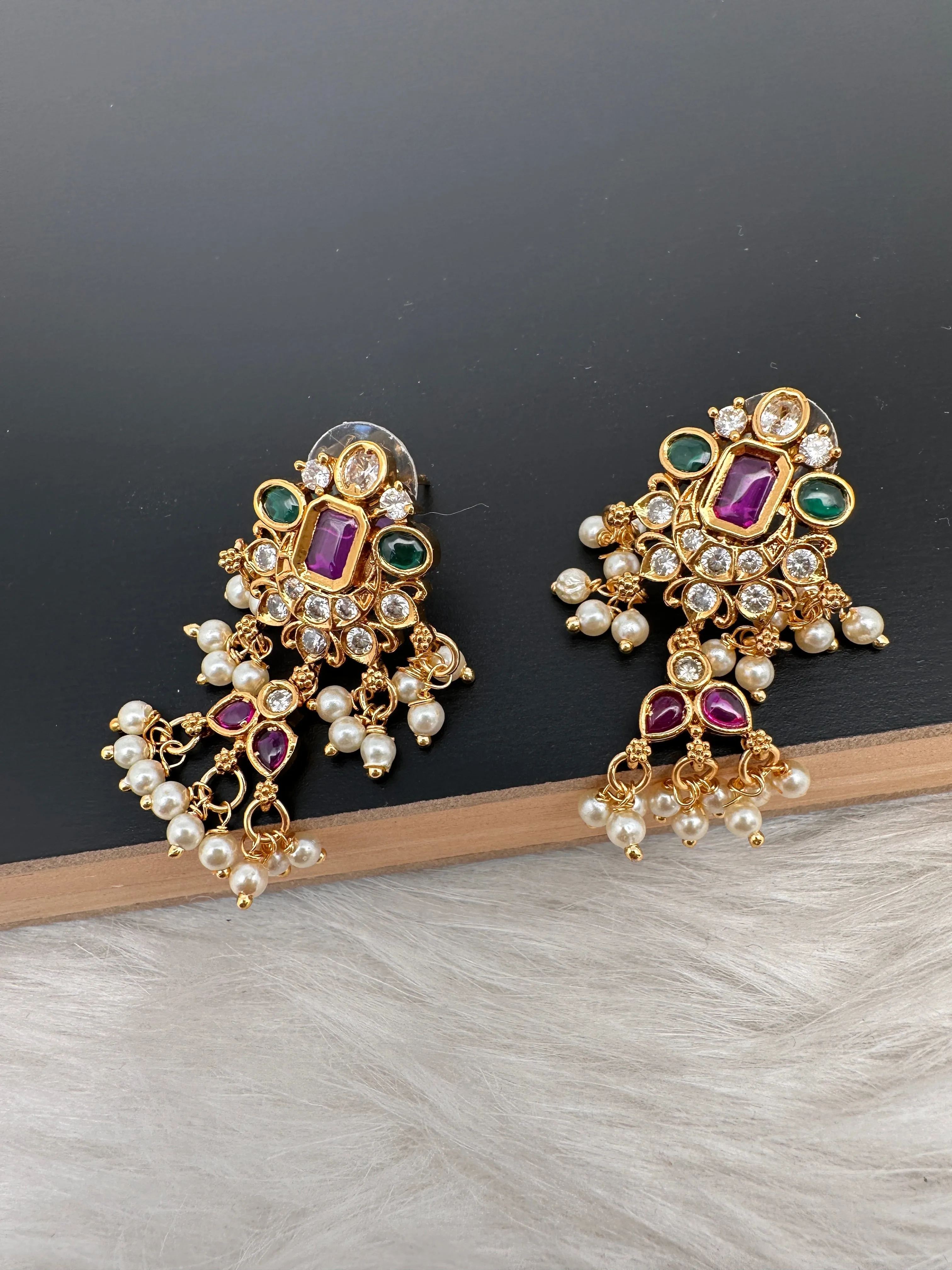 CZ Matte Dainty Earrings