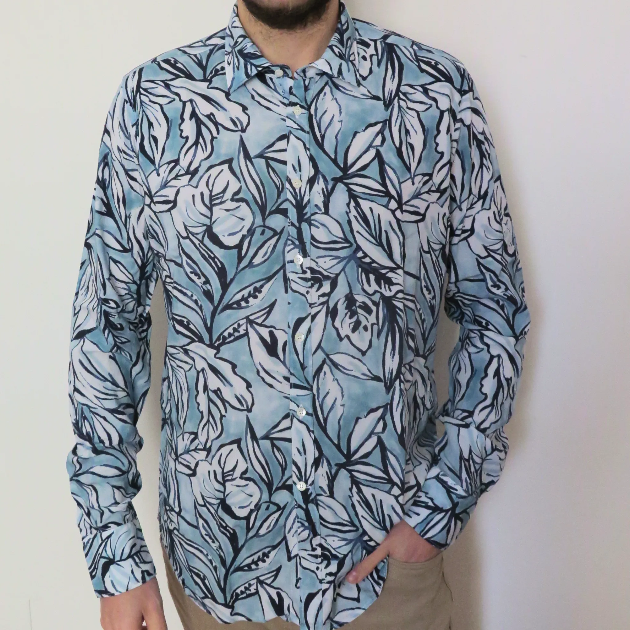 David Smooth 1 - shirt, viscose, relaxed fit, unique Bevilacqua print