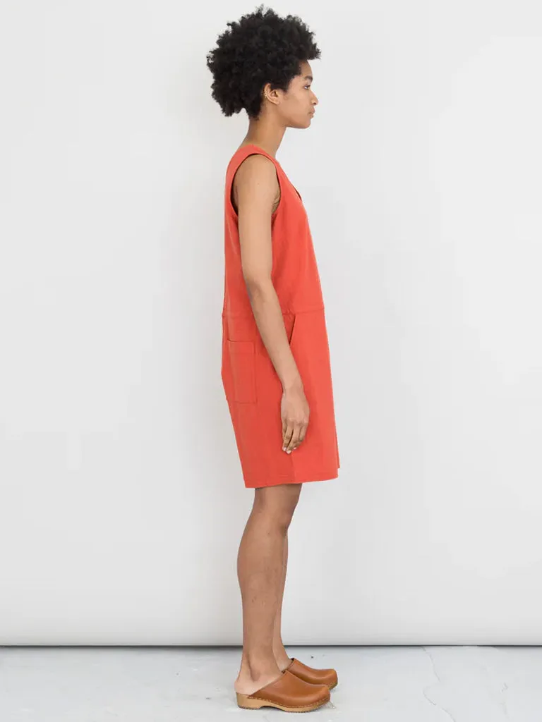 Folk V Romper in Minium Twill