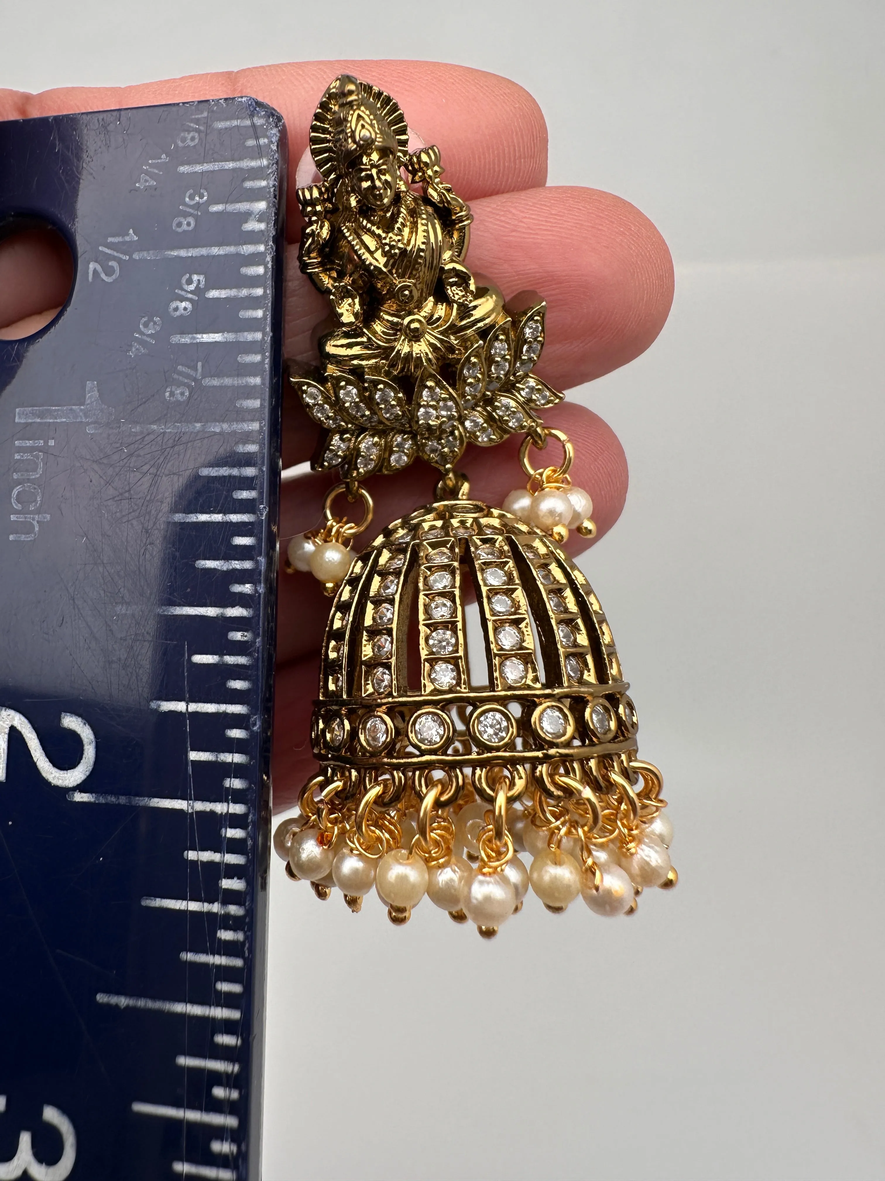 Goddess Lakshmi Nakshi Victorian Jhumka
