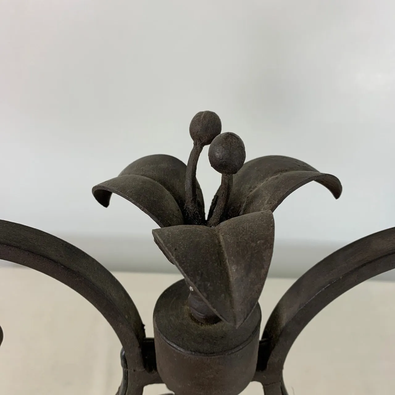 Iron Chandelier, Traditional, Ornate, Three- Light