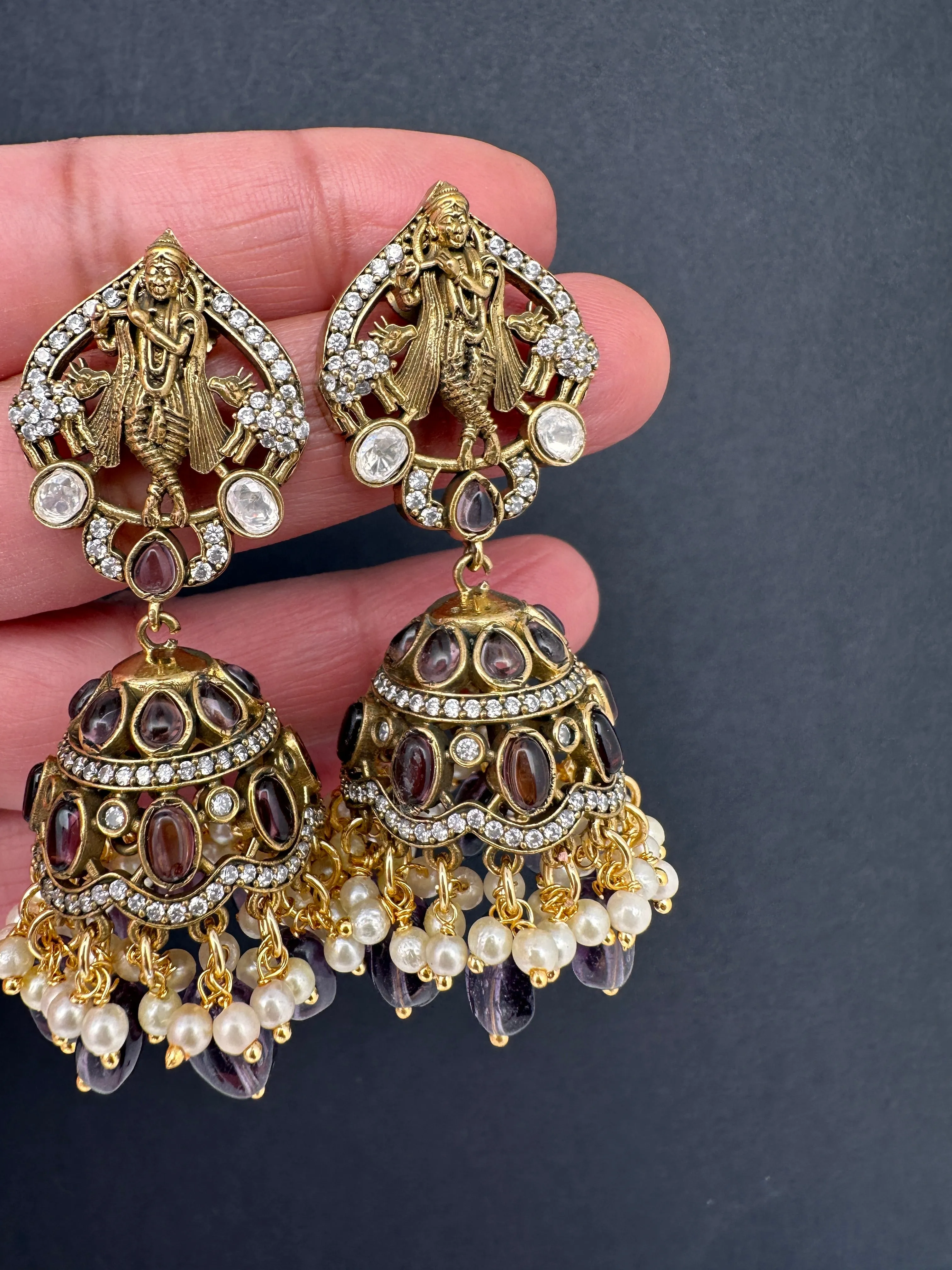 Krishna Jhumki Earrings