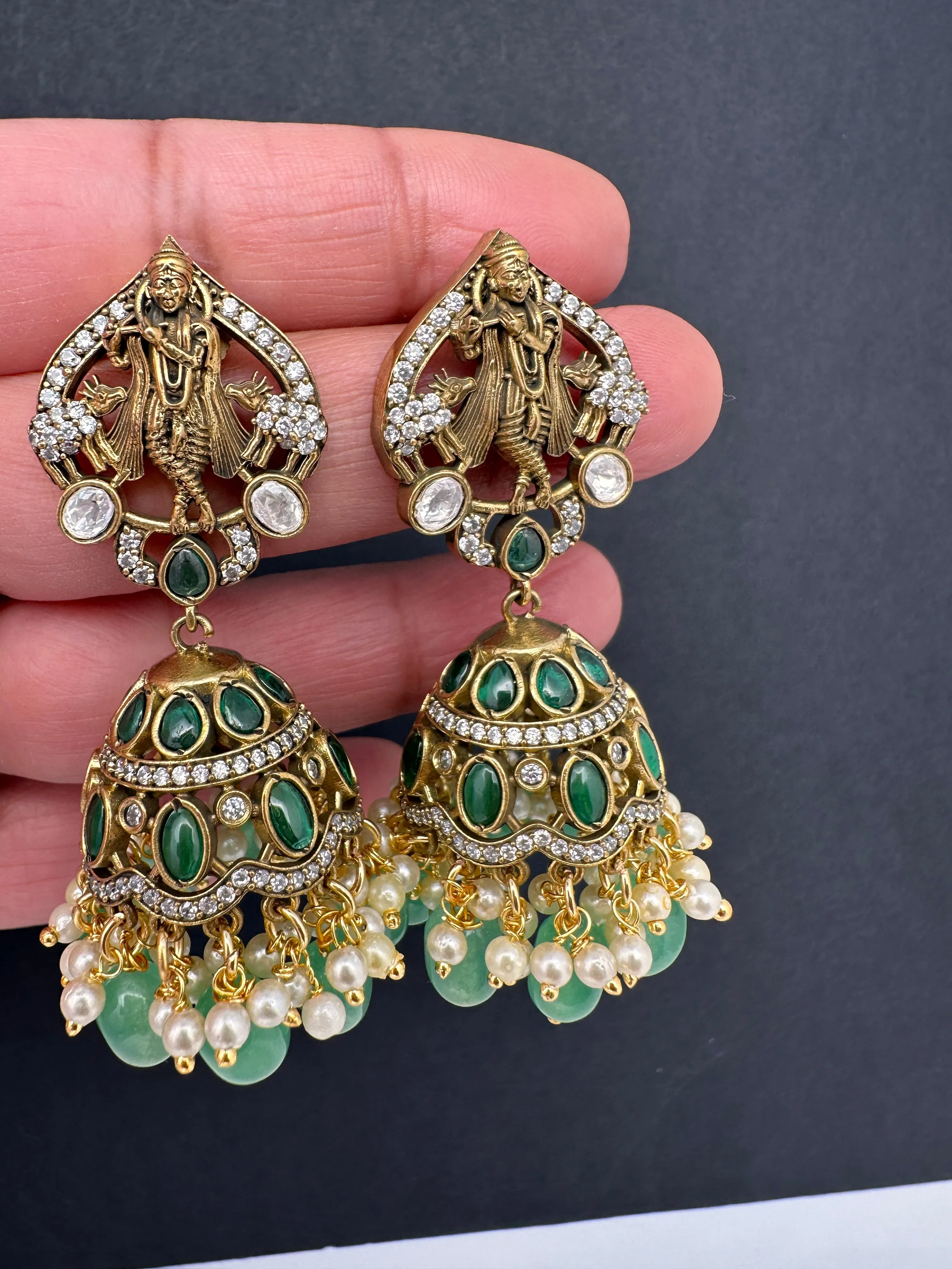 Krishna Jhumki Earrings