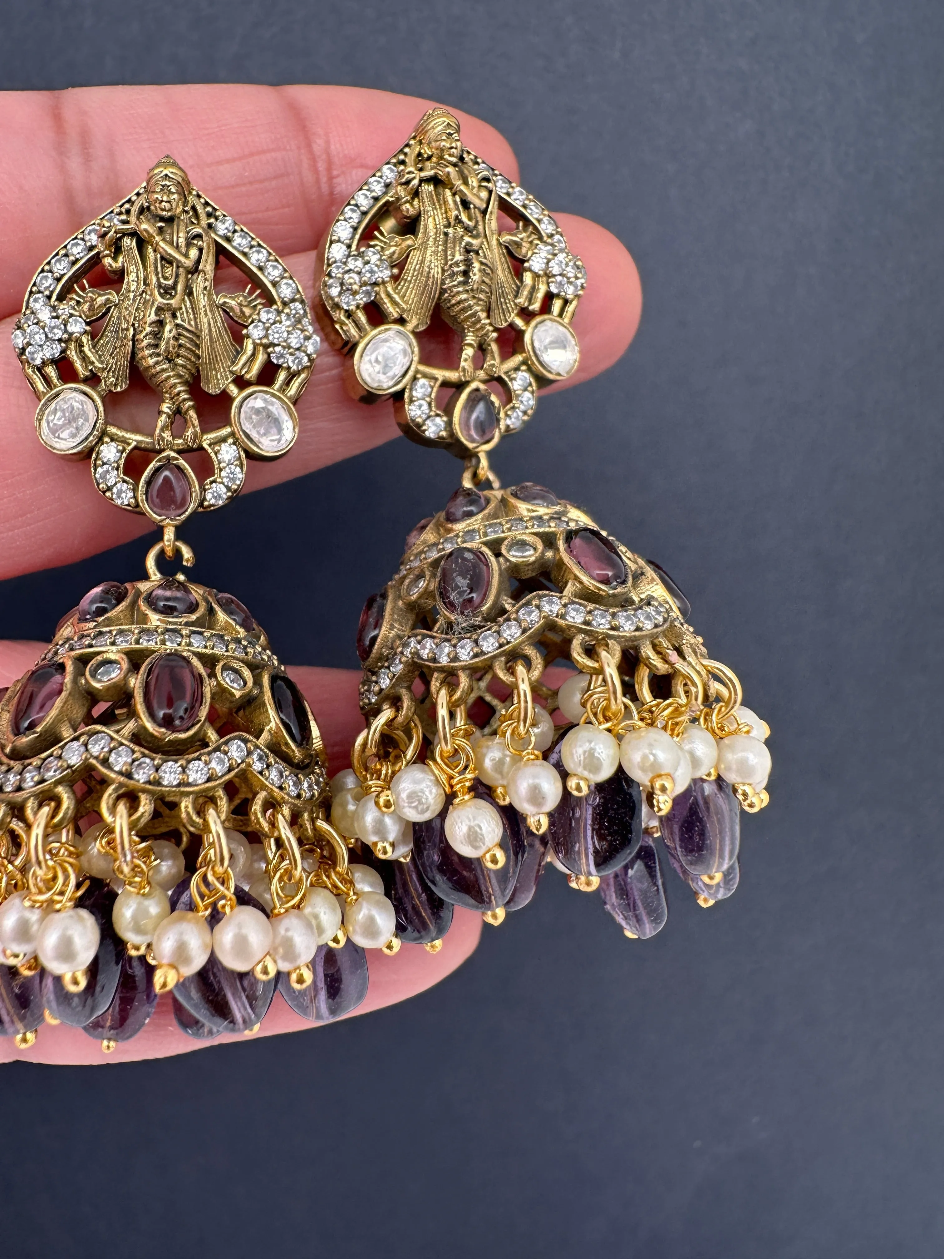 Krishna Jhumki Earrings