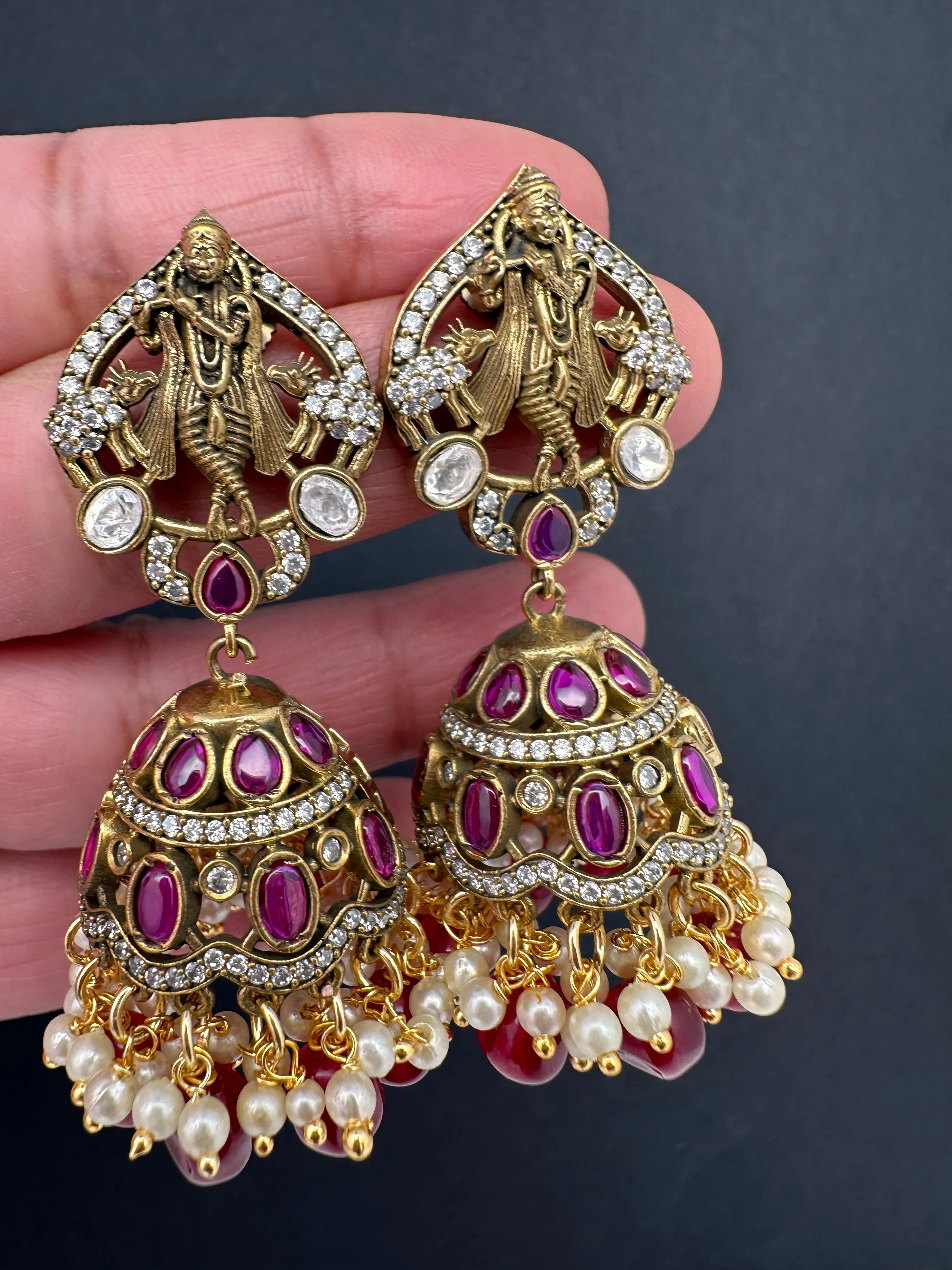 Krishna Jhumki Earrings