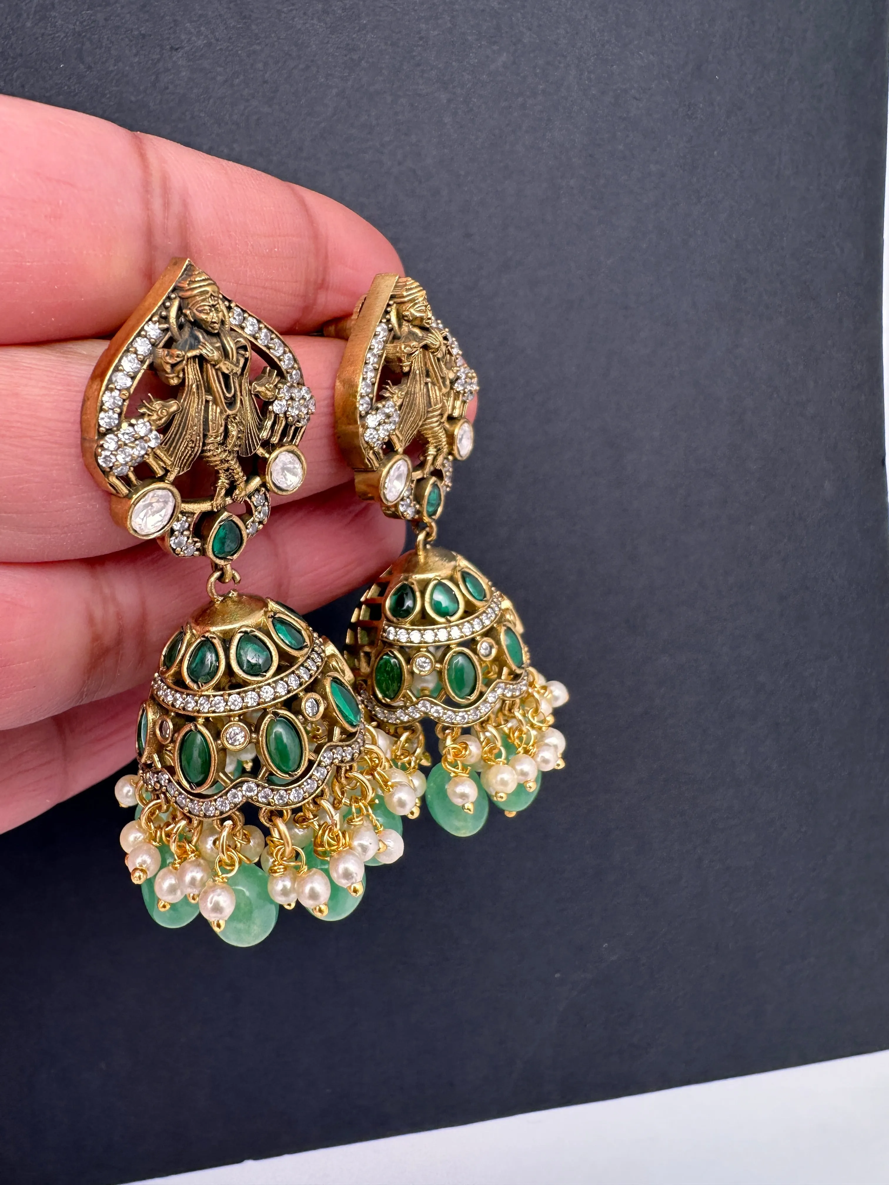 Krishna Jhumki Earrings