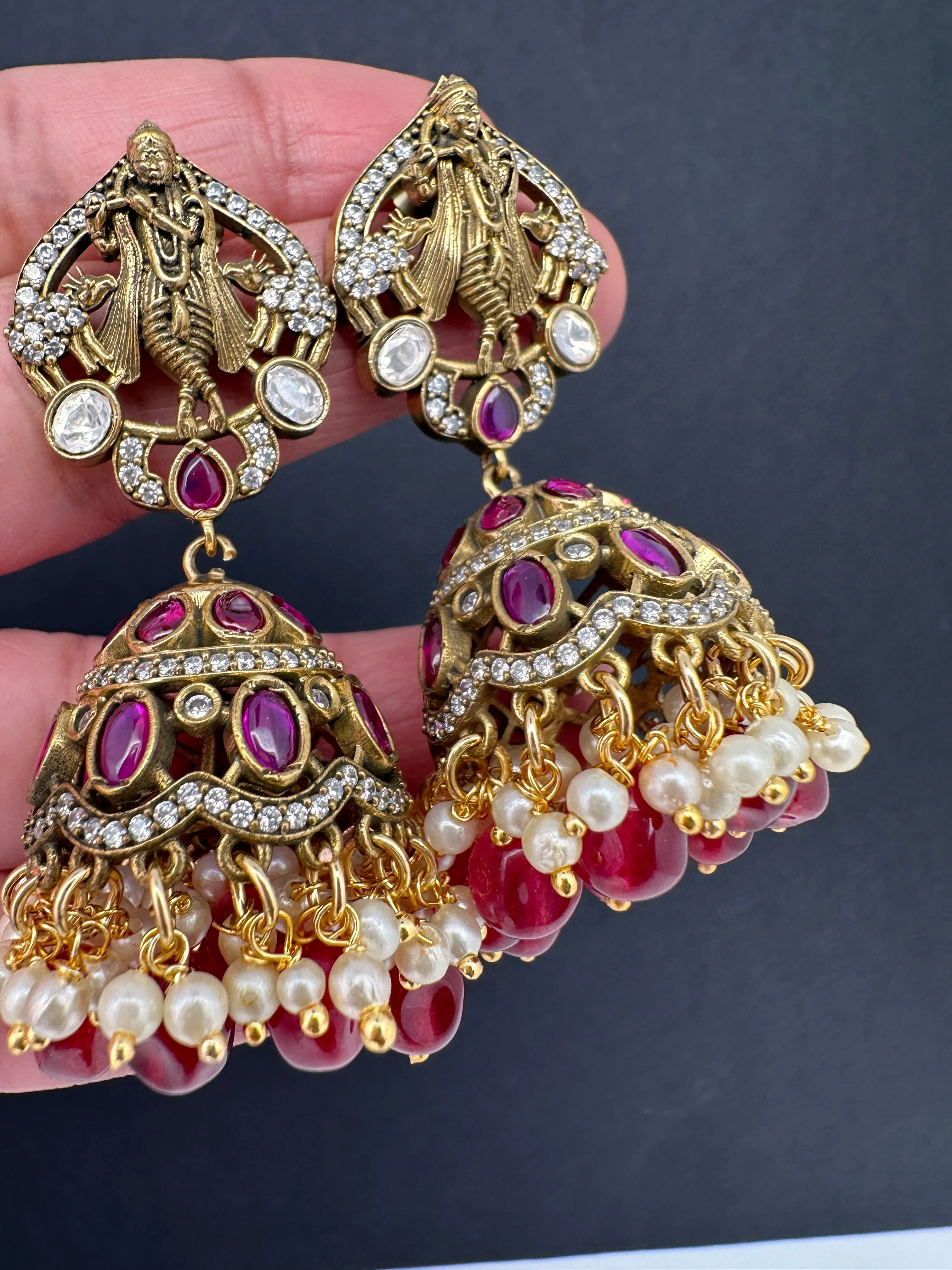 Krishna Jhumki Earrings