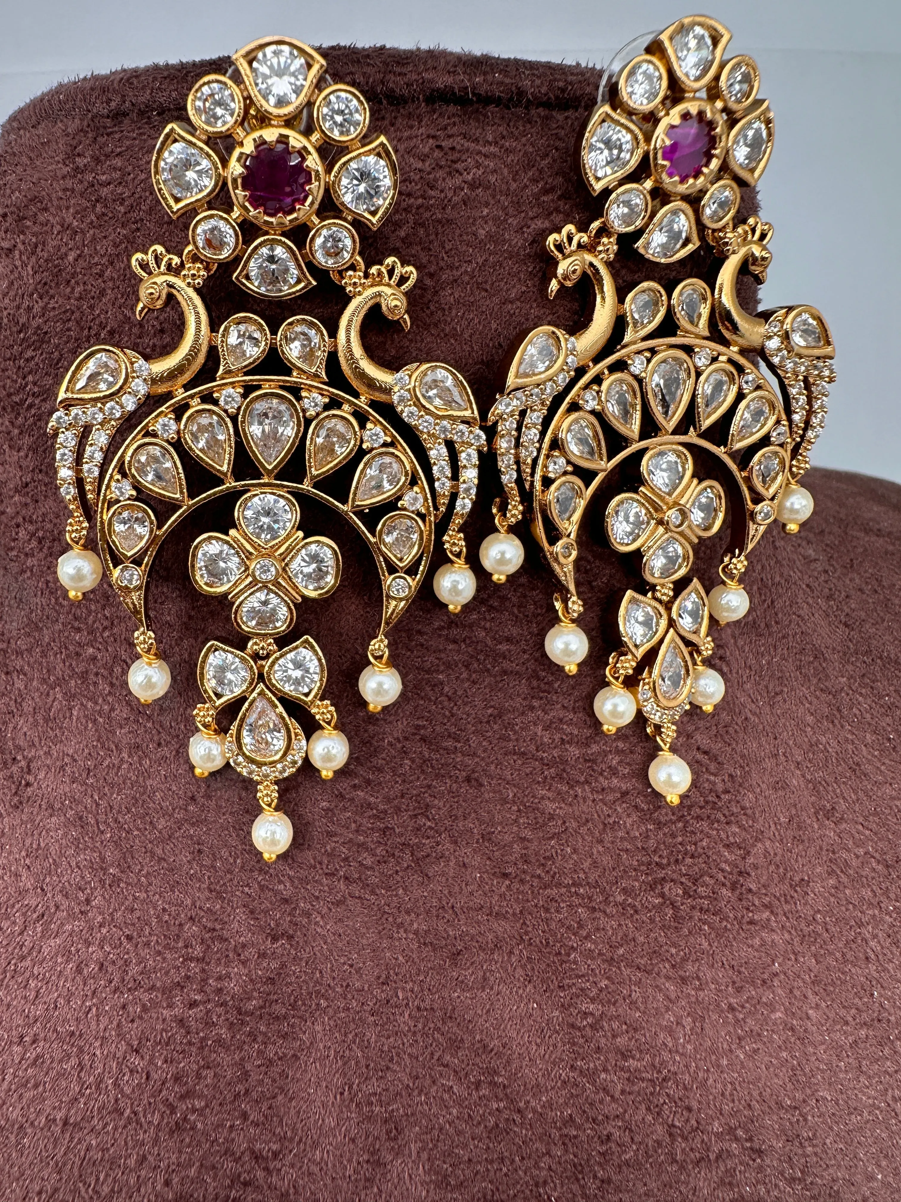 Peacock CZ Matte Chandballi