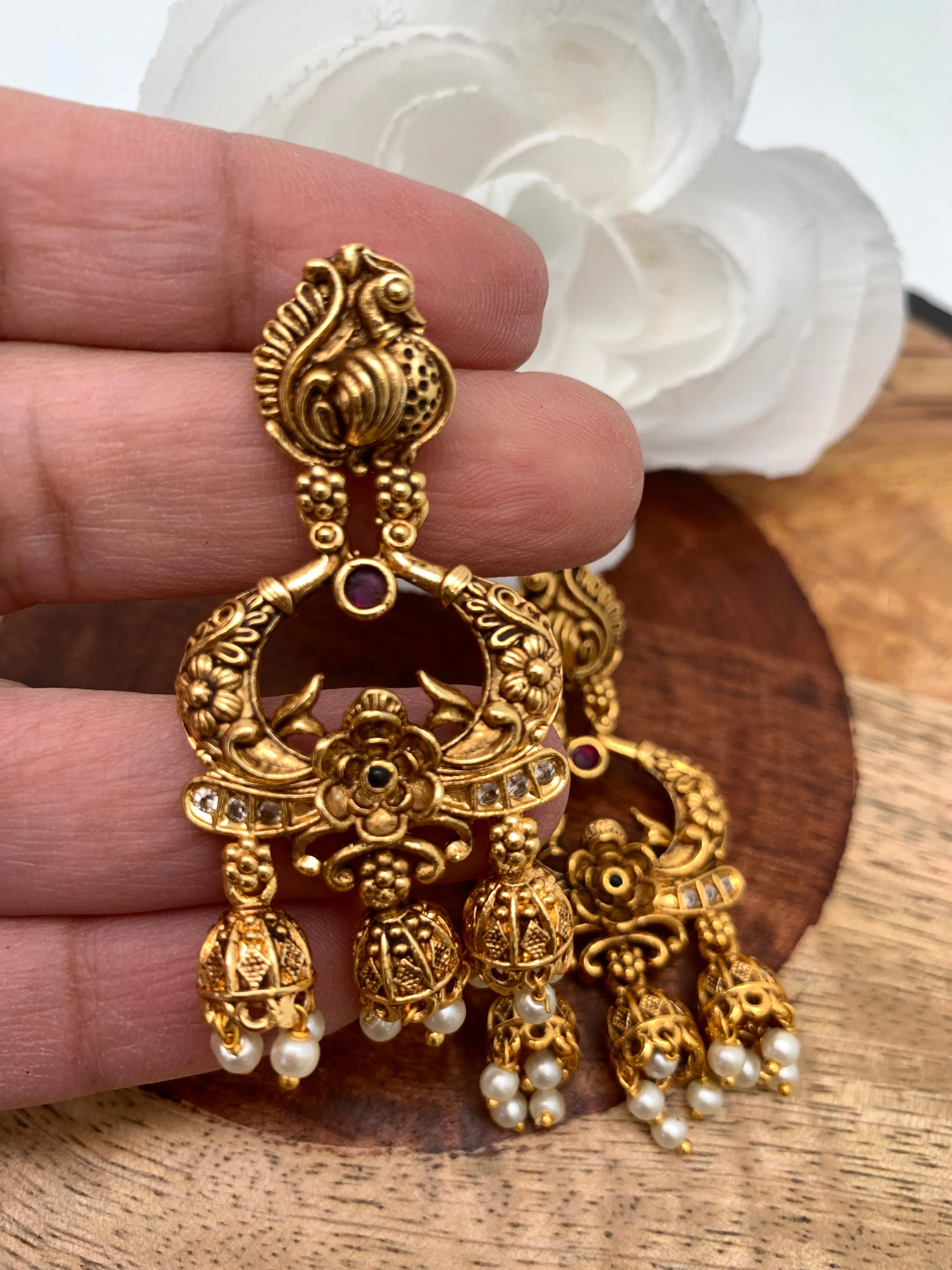 Peacock Nakshi Earrings
