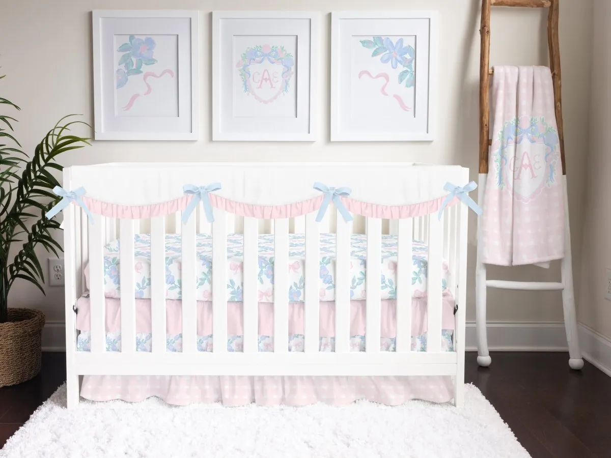 Scalloped Crib Rail Cover | Preppy Heirloom