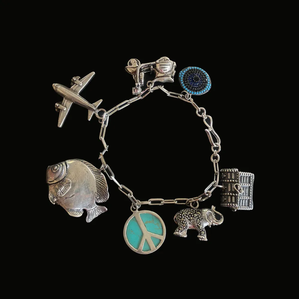 Silver boho bracelet