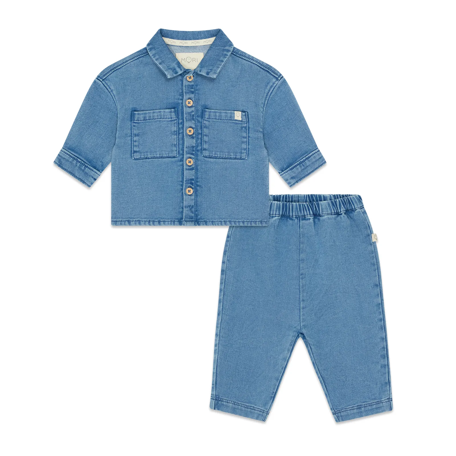 Soft Denim Shacket & Pants Outfit
