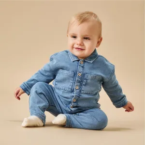 Soft Denim Shacket & Pants Outfit