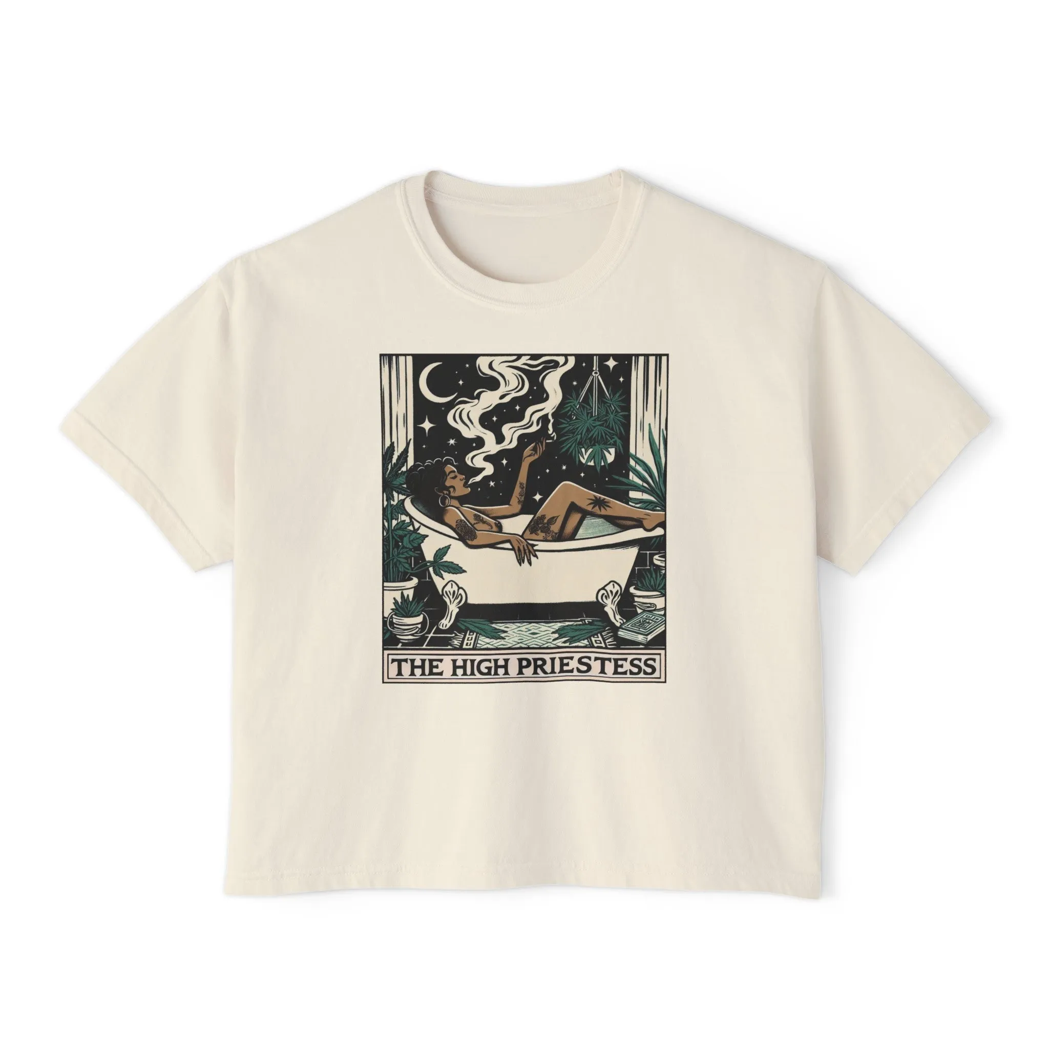 The High Priestess Goddess Women's Crop Top Boxy Tee