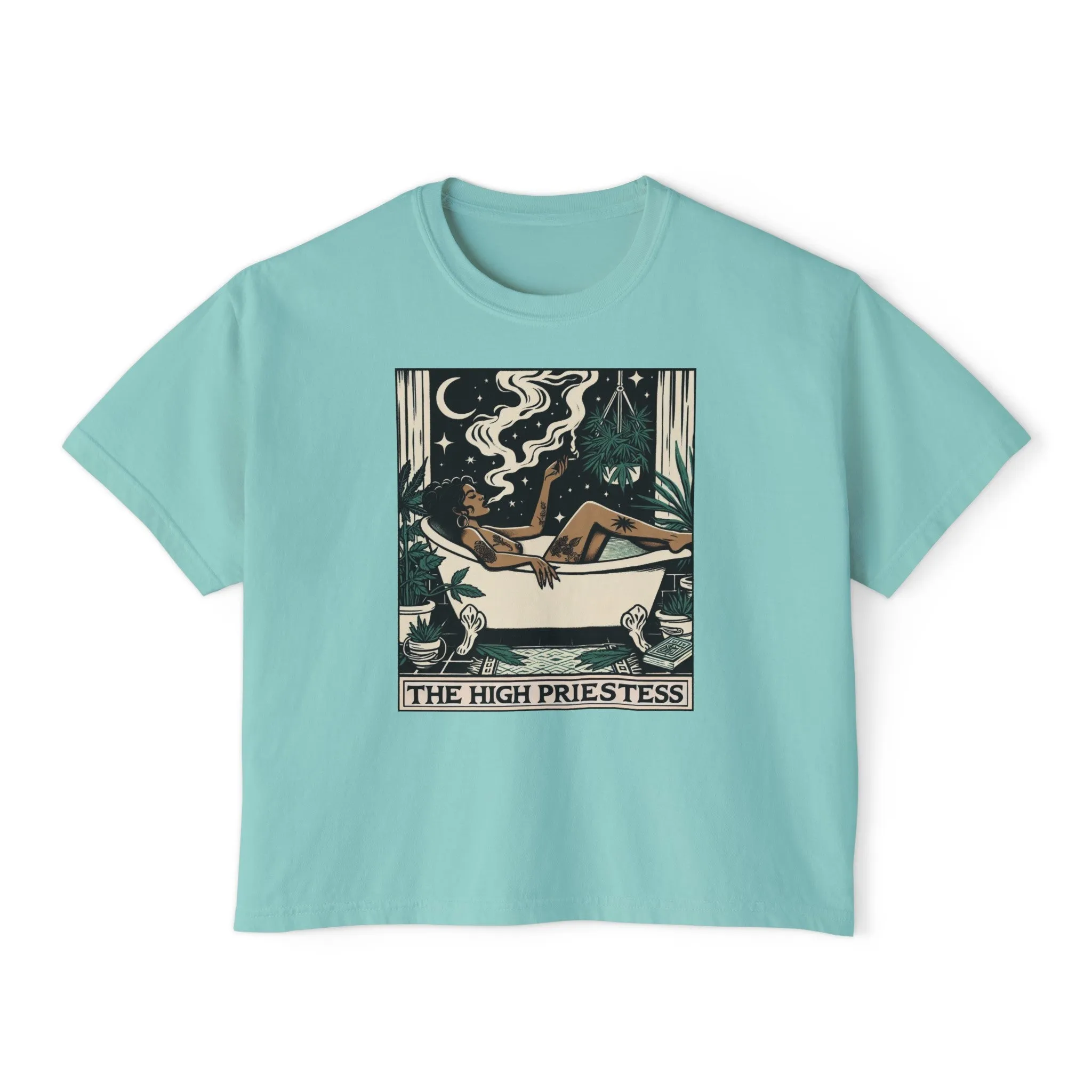 The High Priestess Goddess Women's Crop Top Boxy Tee