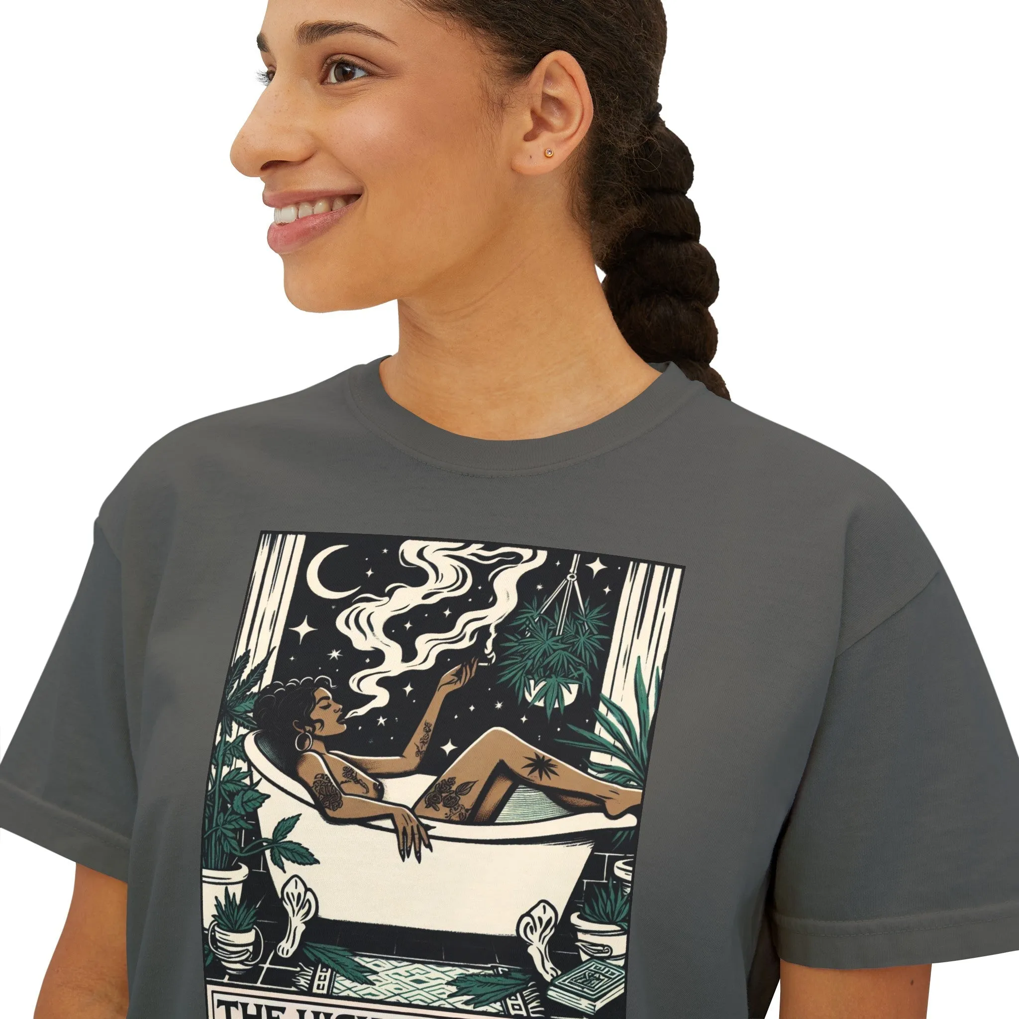 The High Priestess Goddess Women's Crop Top Boxy Tee