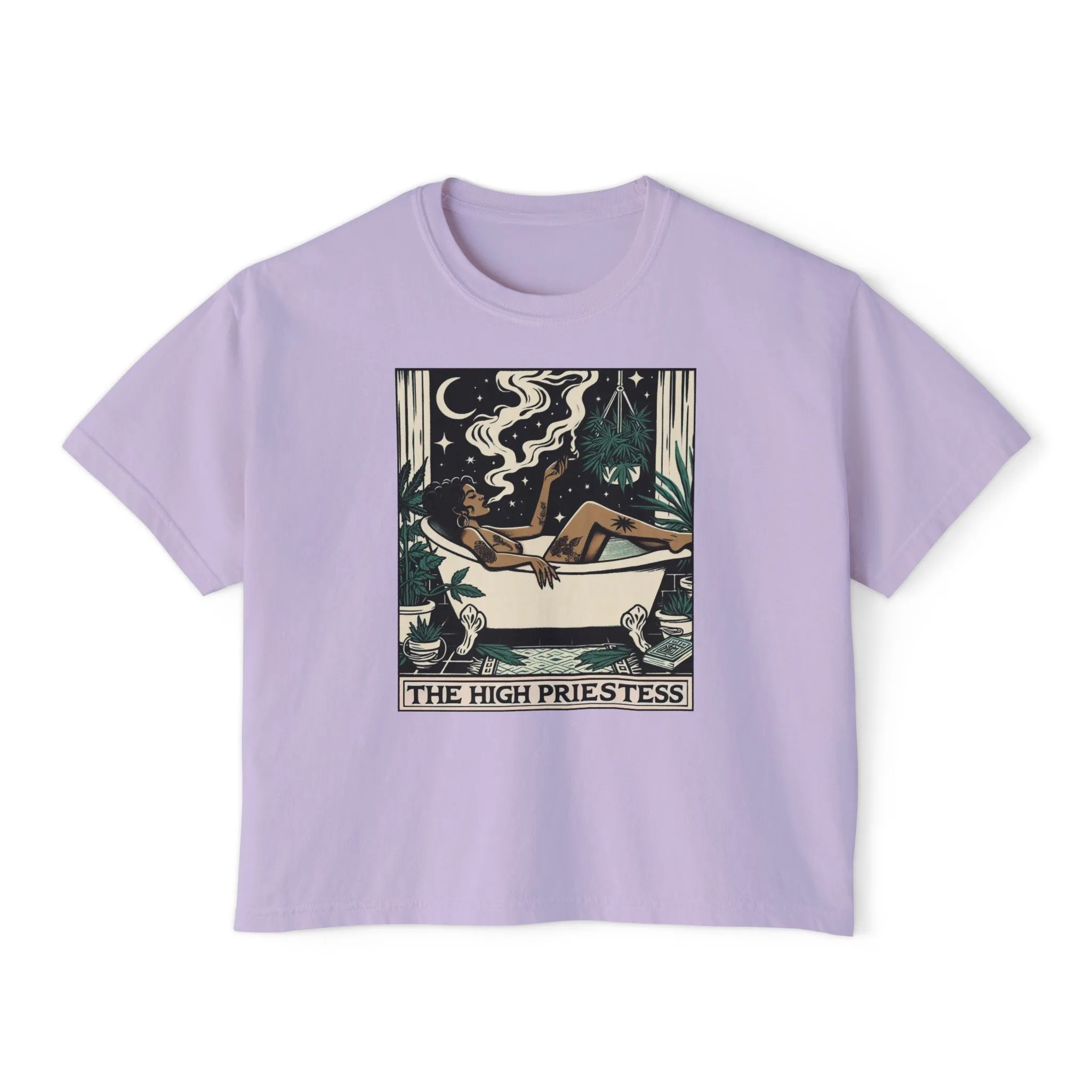 The High Priestess Goddess Women's Crop Top Boxy Tee