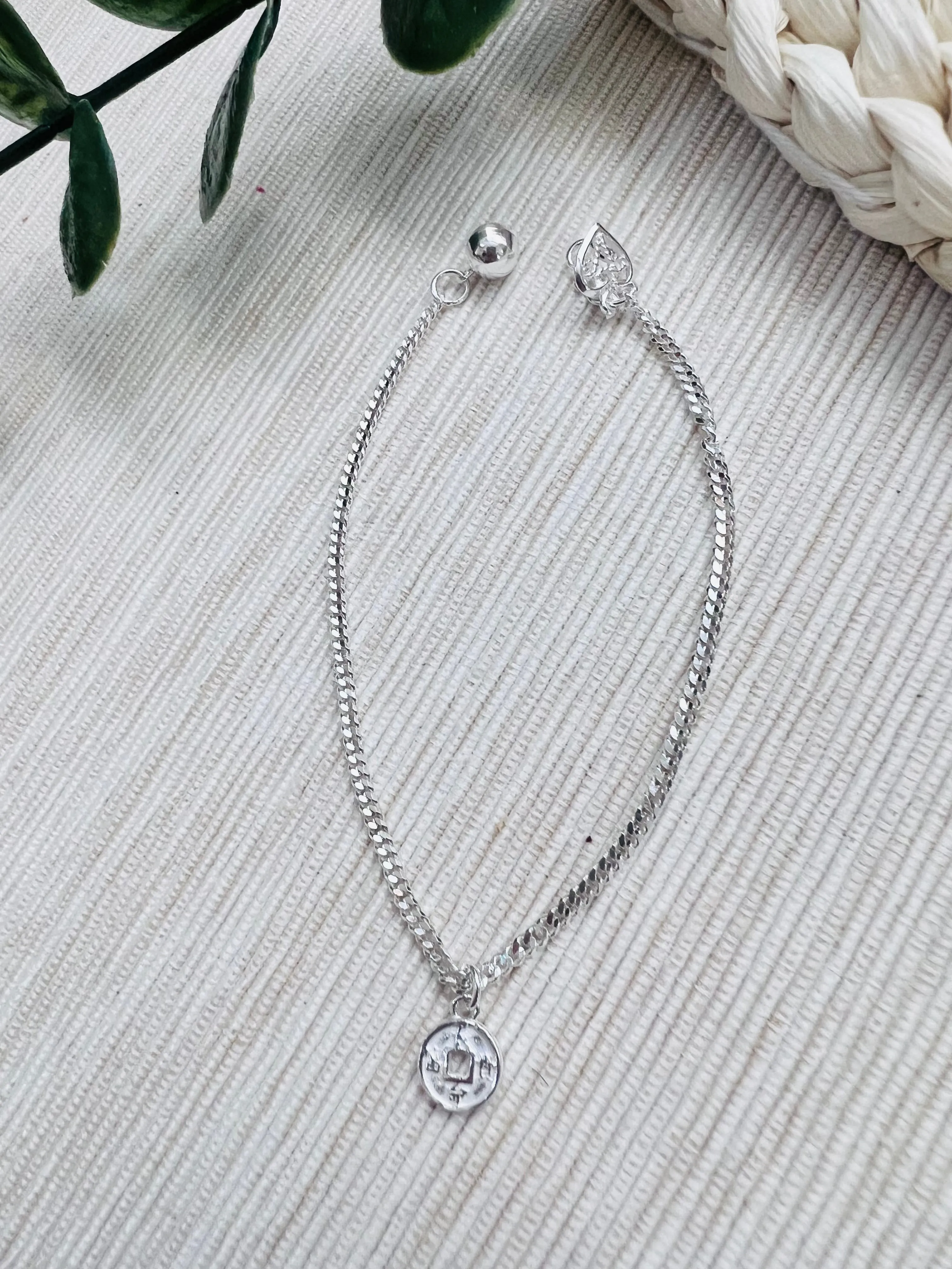 Traditional Blessing Silver Bracelet